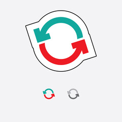 Letter O and Recycle logo design vector.