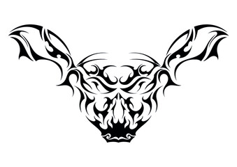 Obraz premium bat vampire abstract horror movie halloween tattoo symbol sticker