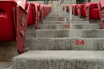 red and white steps