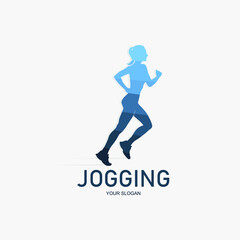Fototapeta na wymiar Jogging Logo Sport Design Inspirations