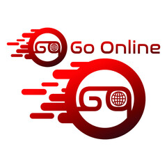 Online shop logo design concept