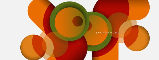 Circle and round shapes abstract background. Vector illustration for wallpaper banner background or landing page