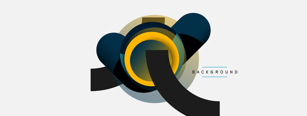 Circle and round shapes abstract background. Vector illustration for wallpaper banner background or landing page