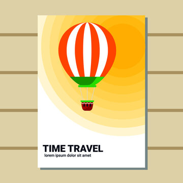 Illustration of flying balloon for poster design