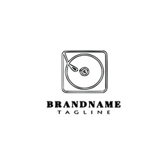 disk logo icon design template black isolated vector