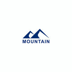 logo mountain design vector illustration, mountain concept, mountain outline