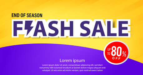 Flash Sale banner template design. vector EPS 10