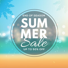 Summer sale vector banner graphic vector