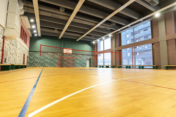 Obraz premium New basketball court in the school