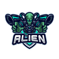 Alien esport logo template