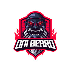 Oni beard esport logo template