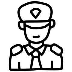 handdrawn pilot icon