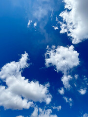 Fototapeta na wymiar Refreshing blue sky and cloud background material_2_25
