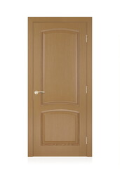 Fototapeta premium the door in the house with a beautiful handle. it's nice to open and close the door. modern design, expensive and beautiful door fittings