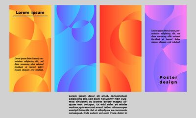 abstract colorful round background vector for poster design, banner, flyer, or business card