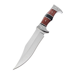 Knife tourist, hunting, tactical, military for survival and self-defense. Steel blade. Wooden...