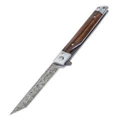 Knife tourist, hunting, tactical, military for survival and self-defense. Steel blade. Wooden...