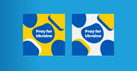 Pray for peace in Ukraine Social media Template