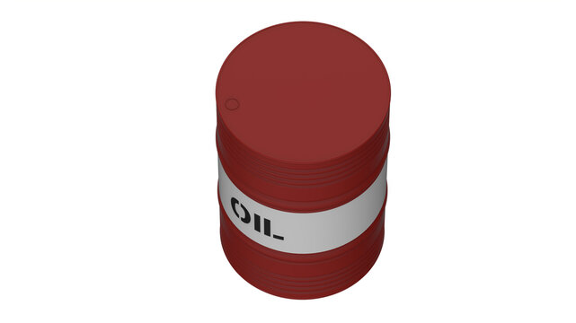 White background illustration with fuel oil gas cylinder 3d render