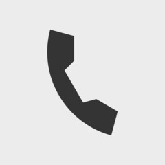 The handset or telephone. Simple vector icon. Vector illustration