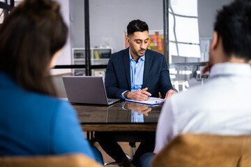Family Divorce Lawyer Consulting Family Couple