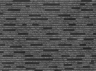 Fototapeta premium セキュリティー対策 暗号化された黒い画面と番号