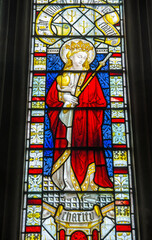 Victorian Stained Glass Window of Charity - 495055333