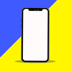 Fototapeta na wymiar phone with screen for template