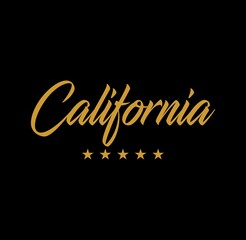 CALIFORNIA typography vector illustration. great for the design of t-shirts, shirts, hoodies, hats etc.