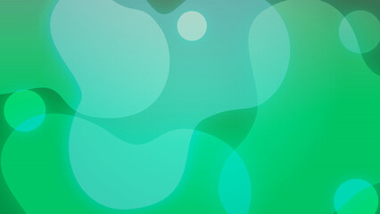 光　抽象　幾何学　曲線　グラデーション 緑　背景　イラスト素材