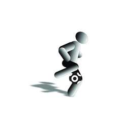 Man Kick The Ball illustration