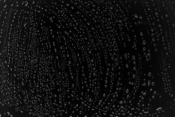 background water drops on black glass, full photo size, overlay layer design