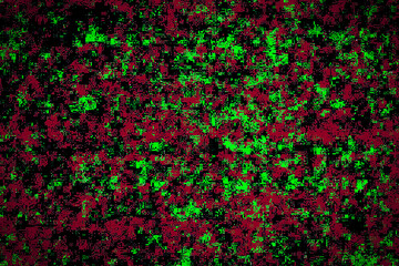 コンピュータ画面・ノイズ・赤・緑