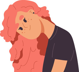 Cute Girl Avatar Cartoon Illustration