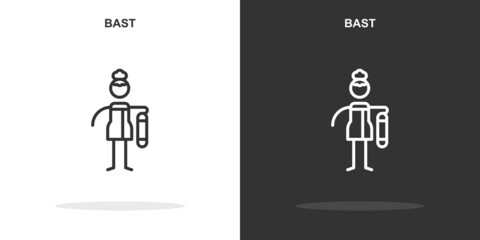 bast line icon. Simple outline style.bast linear sign. Vector illustration isolated on white background. Editable stroke EPS 10