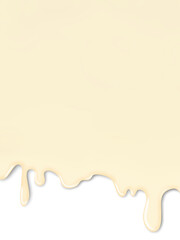 Obraz premium 垂れたホワイトチョコ 下寄り（タテ）