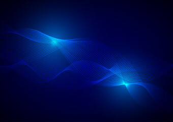 abstract background blue wave line smooth for background illustration vector