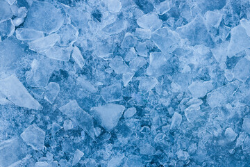 beautiful blue cracked ice. frosty texture