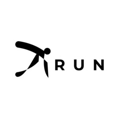 Run Athlete Sport Simple Silhouette 