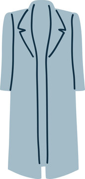 Casual Modern Coat Cartoon Illustration