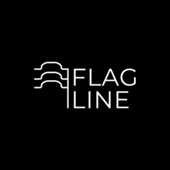 abstract tech Flag Line logo simple flat 