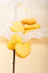 heart shaped shortbread valentine cookies
