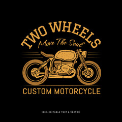 Obraz premium custom motorcycle retro design for t shirt, print, label. vector illustration