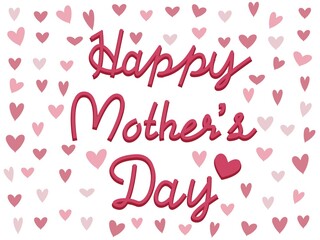 Fototapeta na wymiar Decorative Mother's day illustration for banner, background, graphic design. Happy Mother's day Calligraphy. Vector illustration.