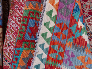 rugs and carpets background, close up
