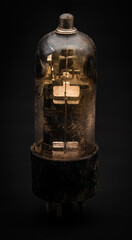old dirty glass vacuum lamp