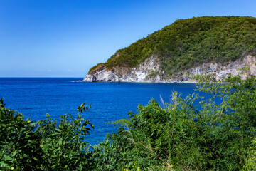 Fototapeta na wymiar Bay of Deshaies, Basse-Terre, Guadeloupe, Lesser Antilles, Caribbean.