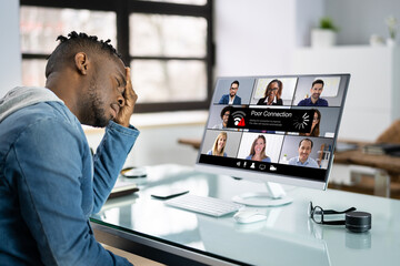 Online Video Meeting Bad Connection
