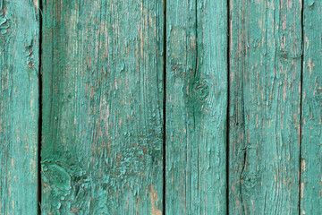 Fototapeta na wymiar Abstract green wood texture background. Wooden texture with scratches and cracks.