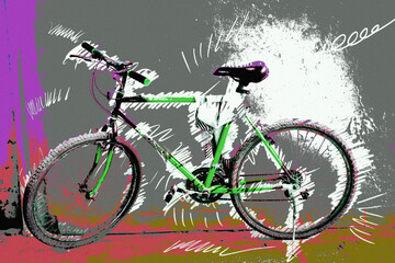 Fototapeta na wymiar Abstract Bicycle